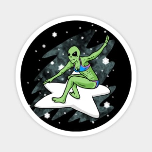 Alien Surfer Girl Magnet